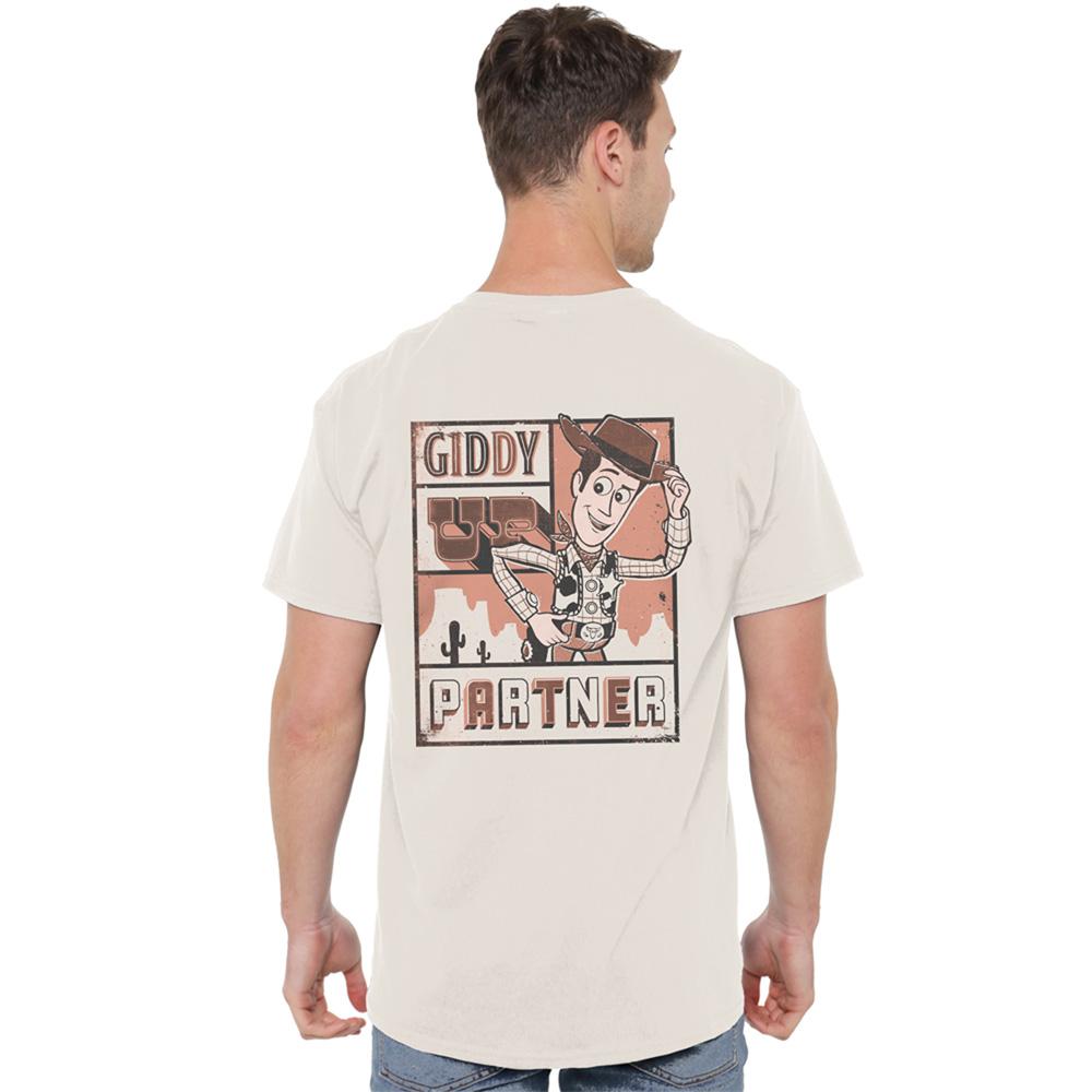 Natural - Lifestyle - Toy Story Unisex Adult Giddy Up Woody Back Print T-Shirt