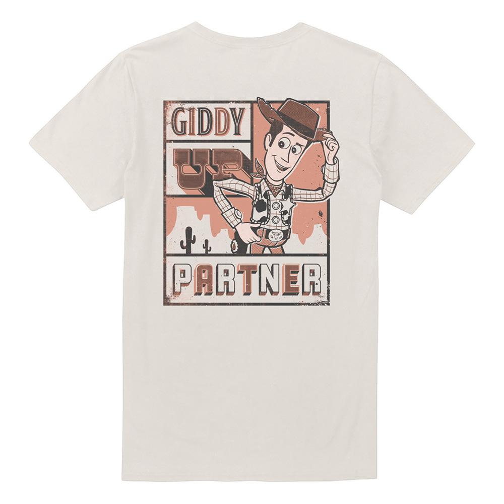 Natural - Pack Shot - Toy Story Unisex Adult Giddy Up Woody Back Print T-Shirt