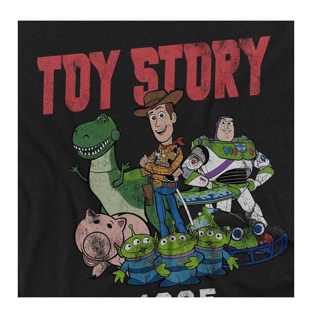 Black - Side - Toy Story Unisex Adult 1995 Retro T-Shirt