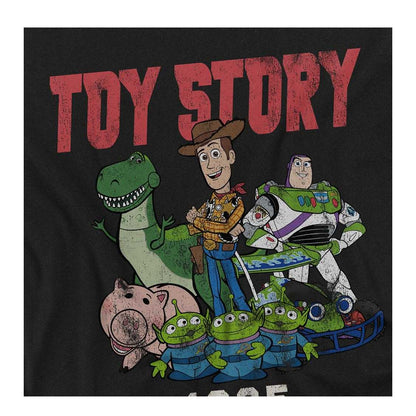 Black - Side - Toy Story Unisex Adult 1995 Retro T-Shirt