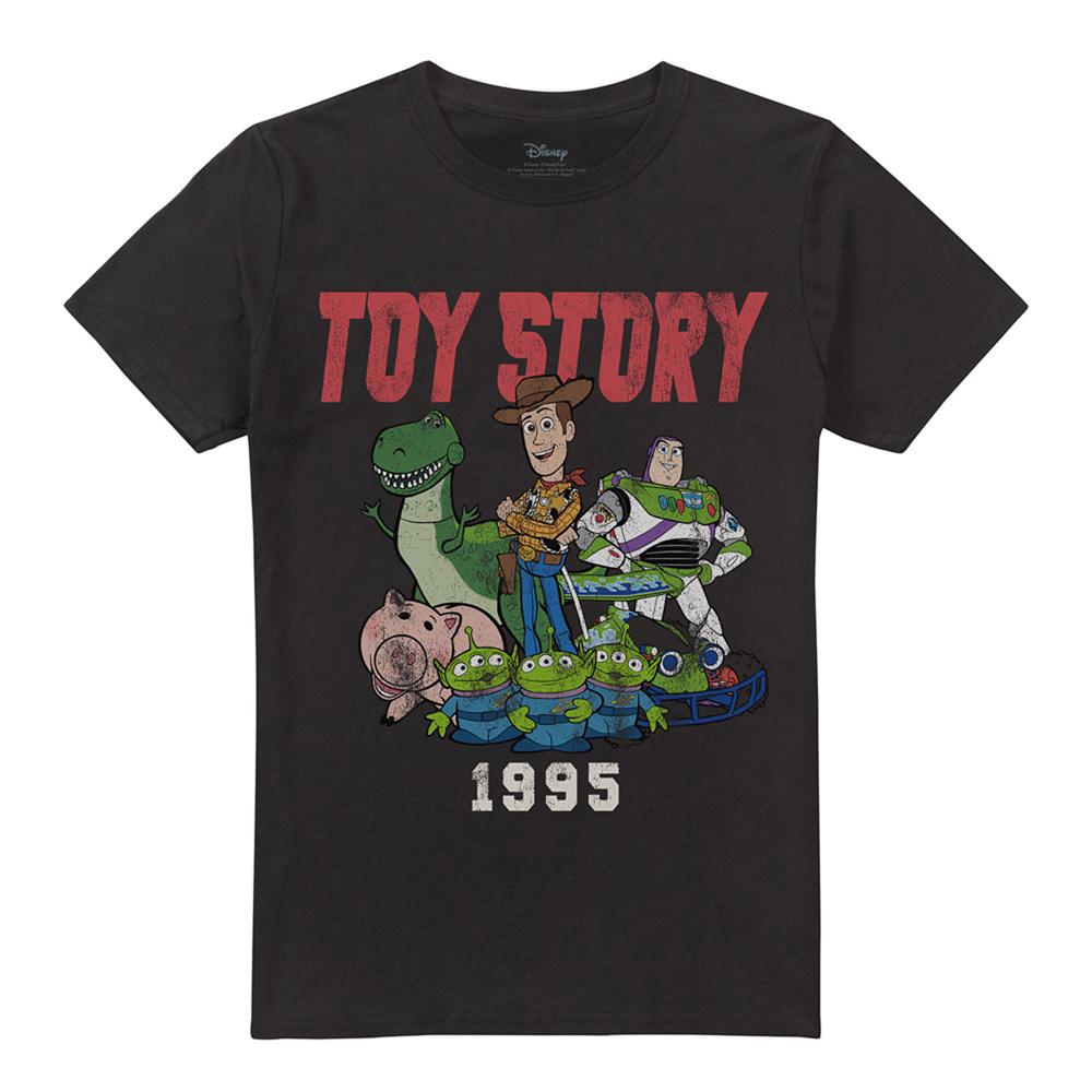 Black - Front - Toy Story Unisex Adult 1995 Retro T-Shirt