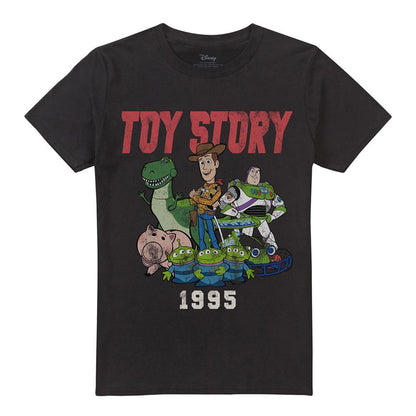 Black - Front - Toy Story Unisex Adult 1995 Retro T-Shirt