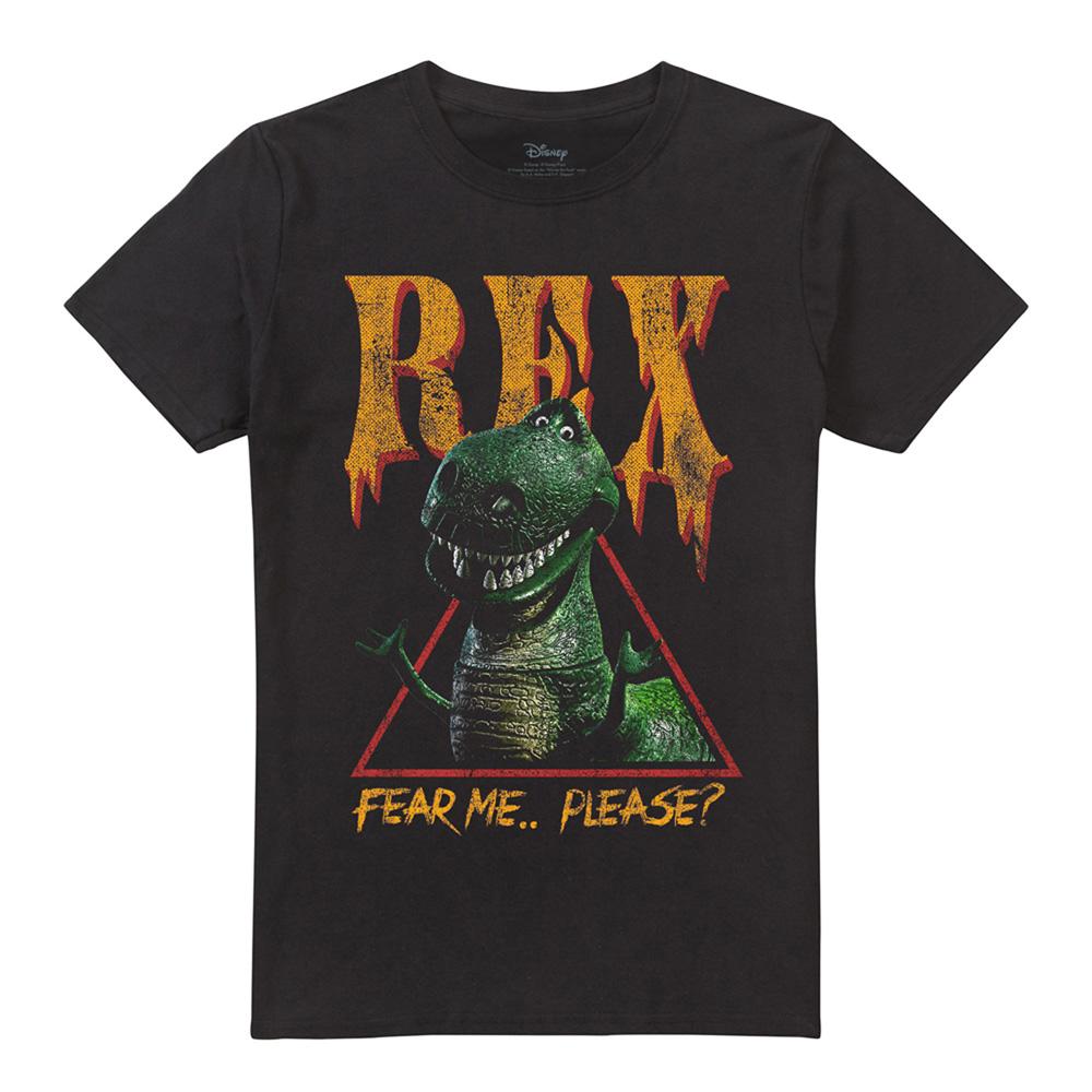 Black - Front - Toy Story Unisex Adult Fear Me Rex T-Shirt
