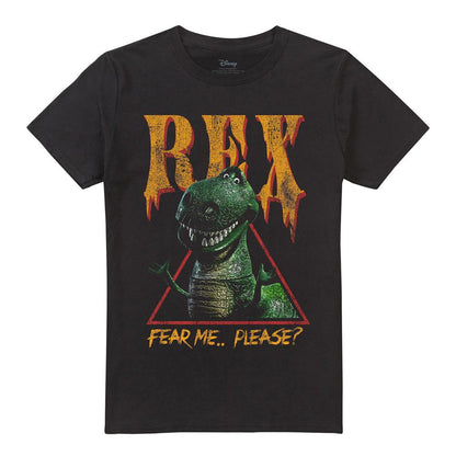 Black - Front - Toy Story Unisex Adult Fear Me Rex T-Shirt