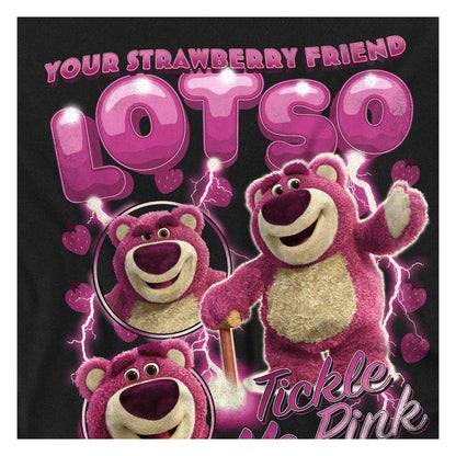 Black - Side - Toy Story Unisex Adult Strawberry Lotso Homage T-Shirt