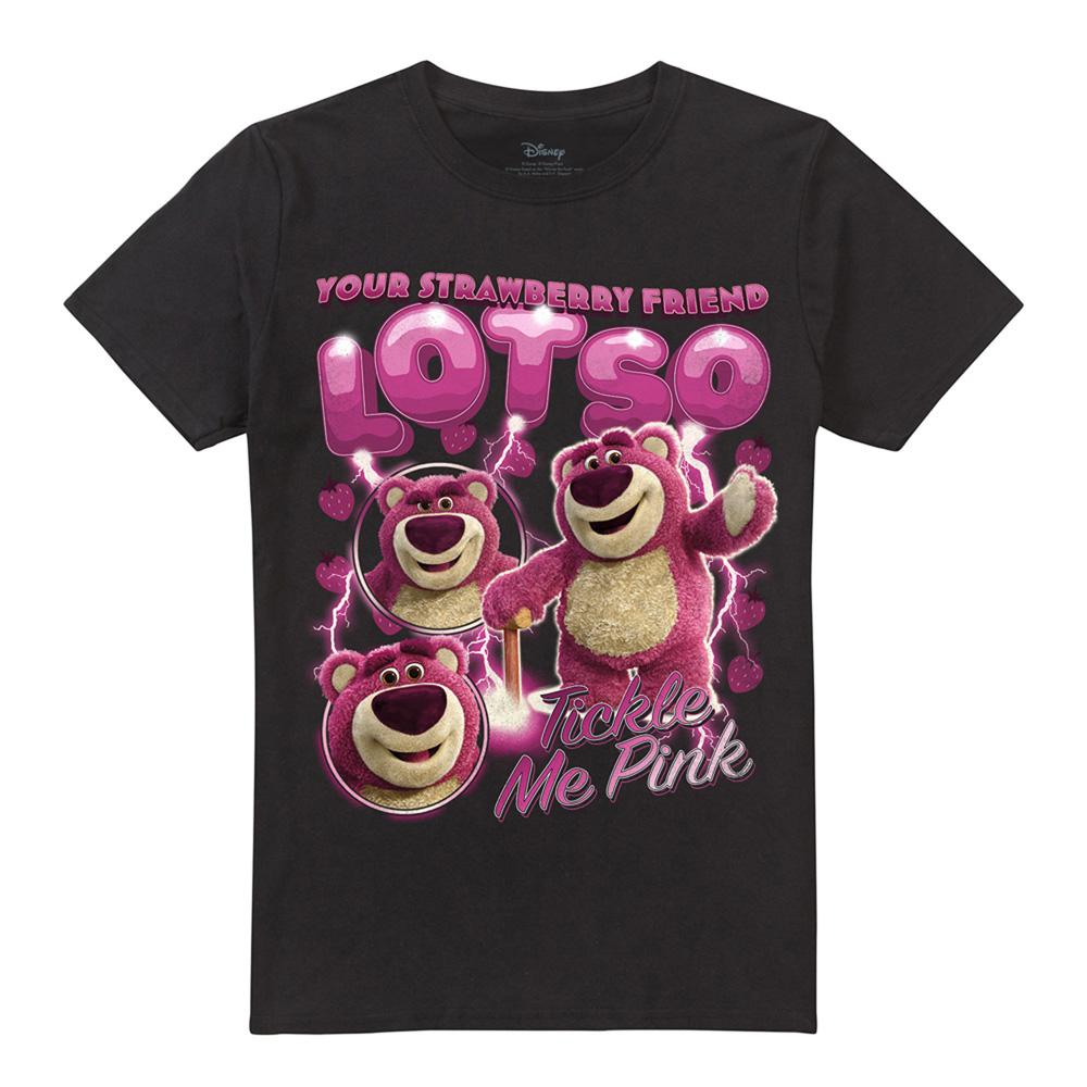 Black - Front - Toy Story Unisex Adult Strawberry Lotso Homage T-Shirt