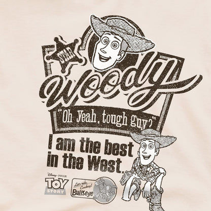 Natural - Side - Toy Story Unisex Adult Best In The West Woody T-Shirt
