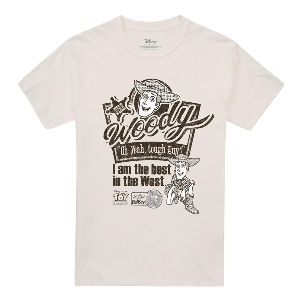 Natural - Front - Toy Story Unisex Adult Best In The West Woody T-Shirt