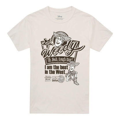 Natural - Front - Toy Story Unisex Adult Best In The West Woody T-Shirt