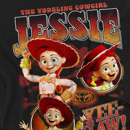 Black - Side - Toy Story Unisex Adult Cowgirl Jessie Homage T-Shirt