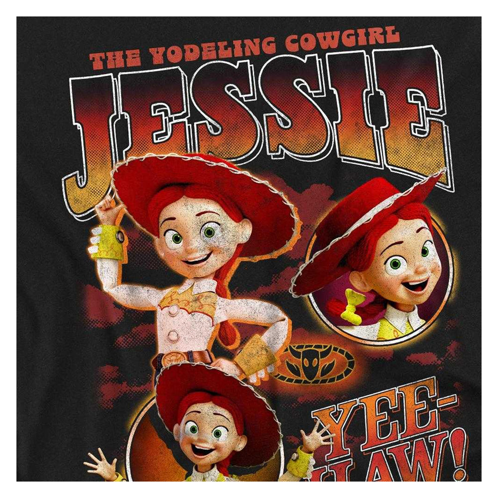 Black - Side - Toy Story Unisex Adult Cowgirl Jessie Homage T-Shirt