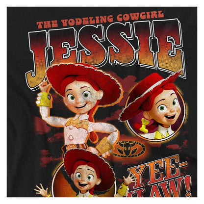 Black - Side - Toy Story Unisex Adult Cowgirl Jessie Homage T-Shirt