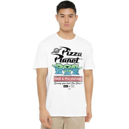White - Back - Toy Story Unisex Adult Food Spaceport Aliens T-Shirt