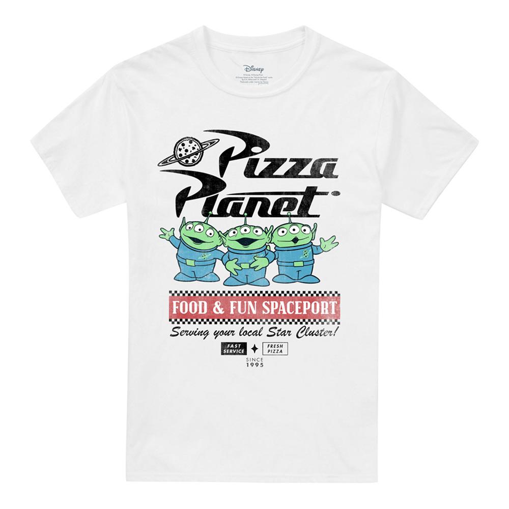 White - Front - Toy Story Unisex Adult Food Spaceport Aliens T-Shirt