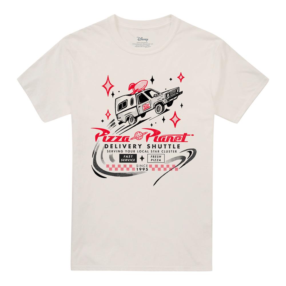 Natural - Front - Toy Story Unisex Adult Pizza Planet Delivery T-Shirt