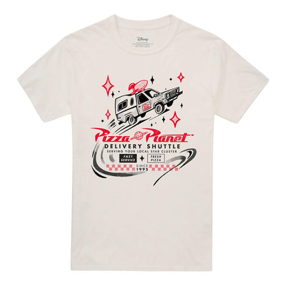 Natural - Front - Toy Story Unisex Adult Pizza Planet Delivery T-Shirt