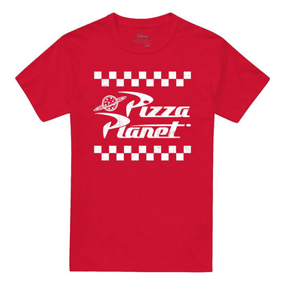 Red - Front - Toy Story Unisex Adult Pizza Planet Takeaway Logo T-Shirt