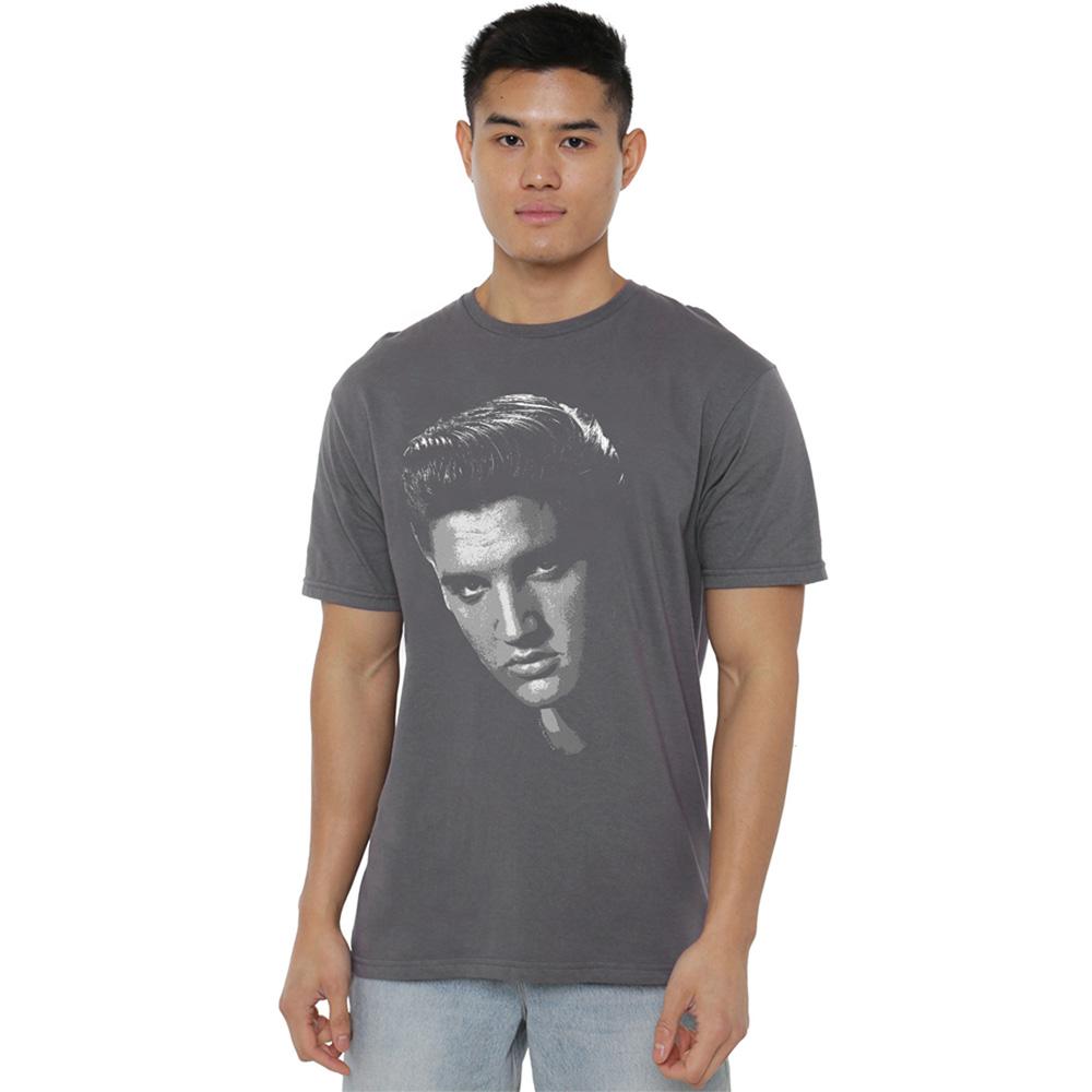 Charcoal - Back - Elvis Presley Unisex Adult American Idol T-Shirt