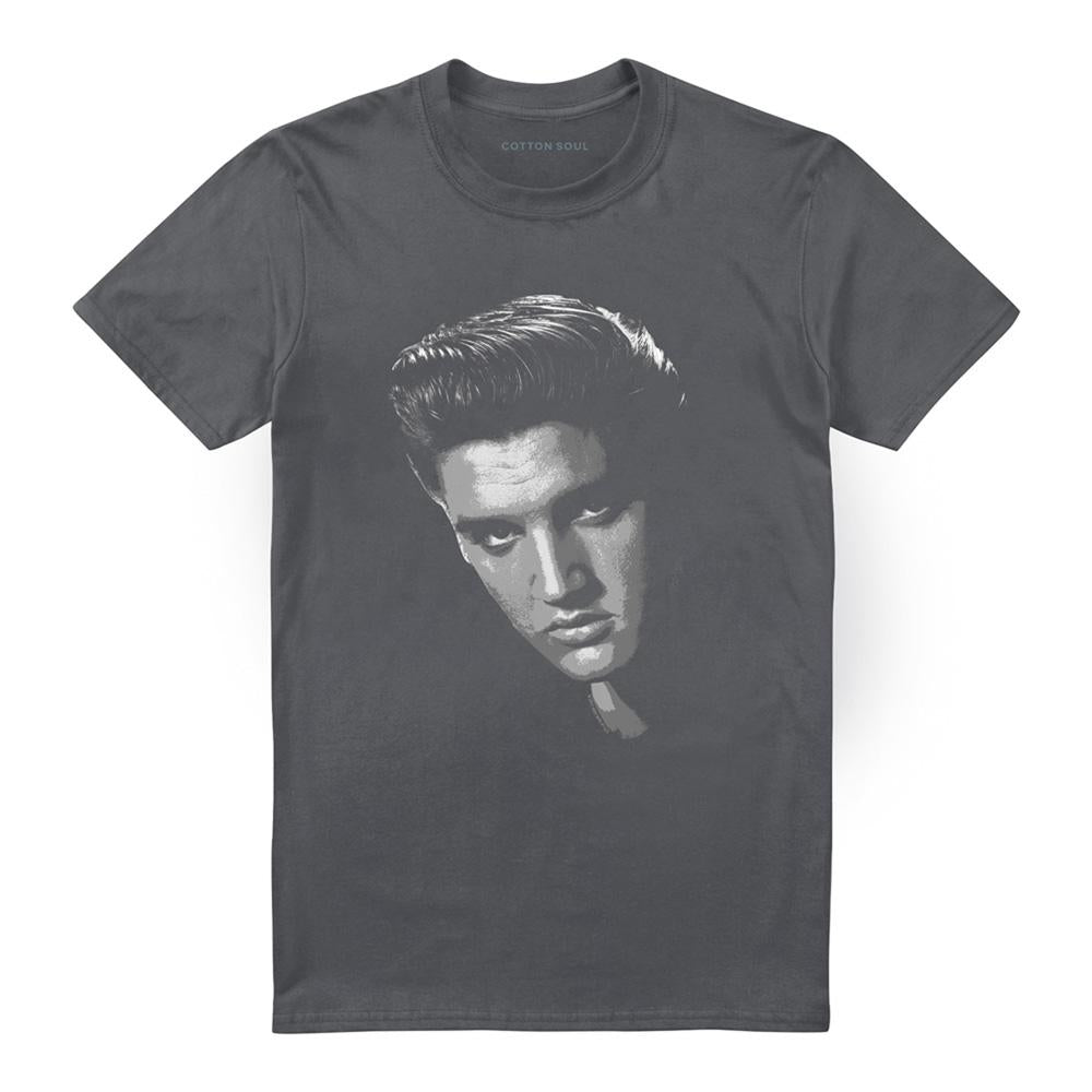 Charcoal - Front - Elvis Presley Unisex Adult American Idol T-Shirt