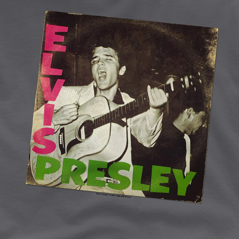 Charcoal - Side - Elvis Presley Unisex Adult First Lp T-Shirt