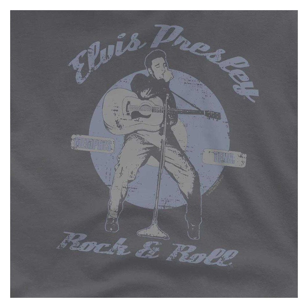 Charcoal - Side - Elvis Presley Unisex Adult Rock And Roll T-Shirt