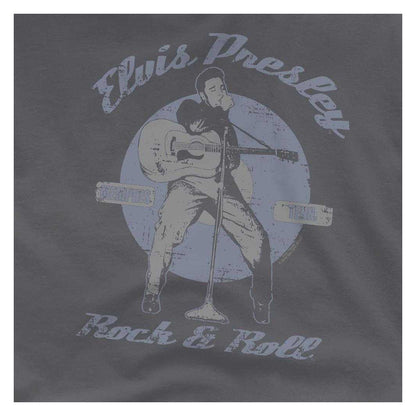 Charcoal - Side - Elvis Presley Unisex Adult Rock And Roll T-Shirt