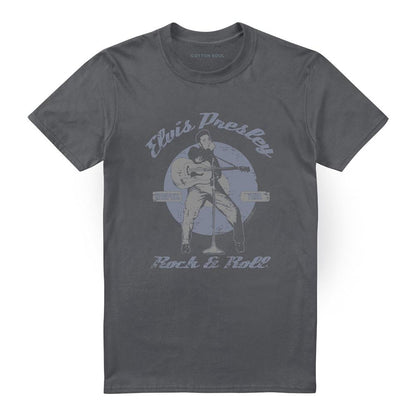 Charcoal - Front - Elvis Presley Unisex Adult Rock And Roll T-Shirt