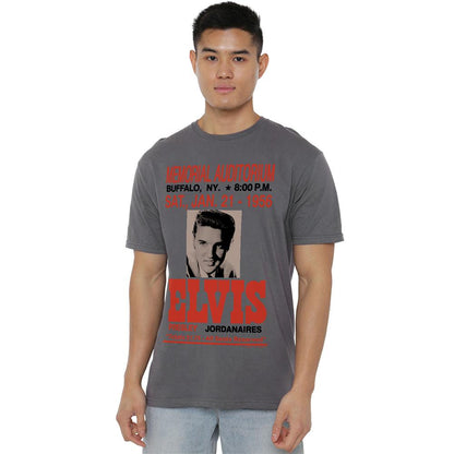 Charcoal - Back - Elvis Presley Unisex Adult Buffalo 1956 T-Shirt