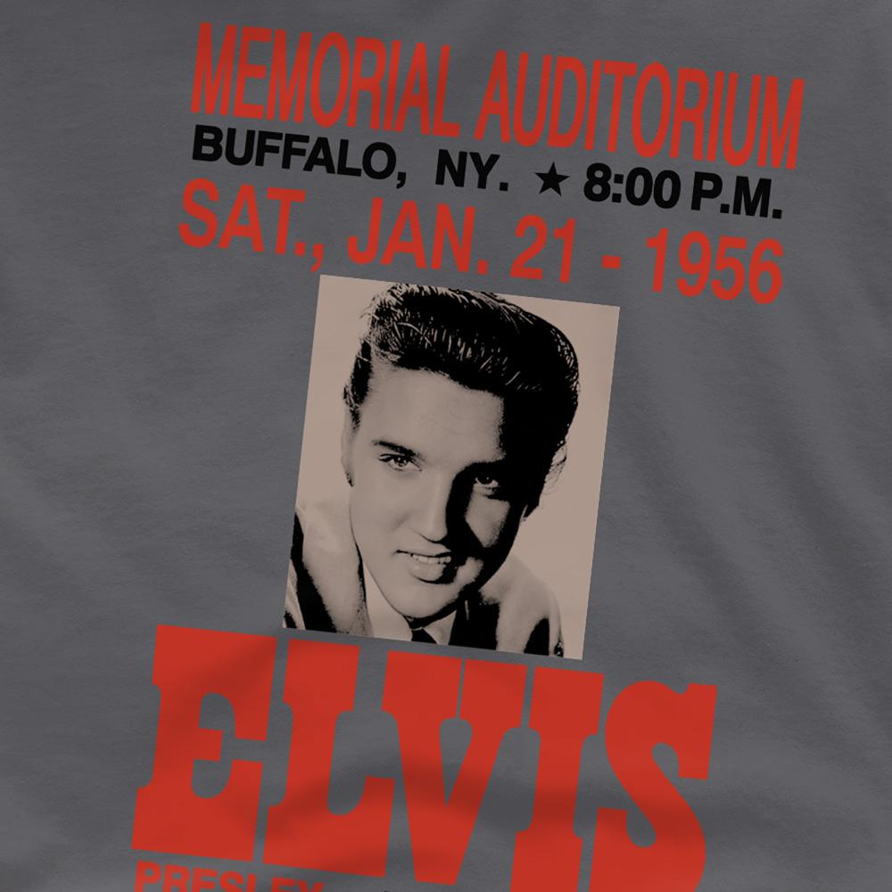Charcoal - Side - Elvis Presley Unisex Adult Buffalo 1956 T-Shirt
