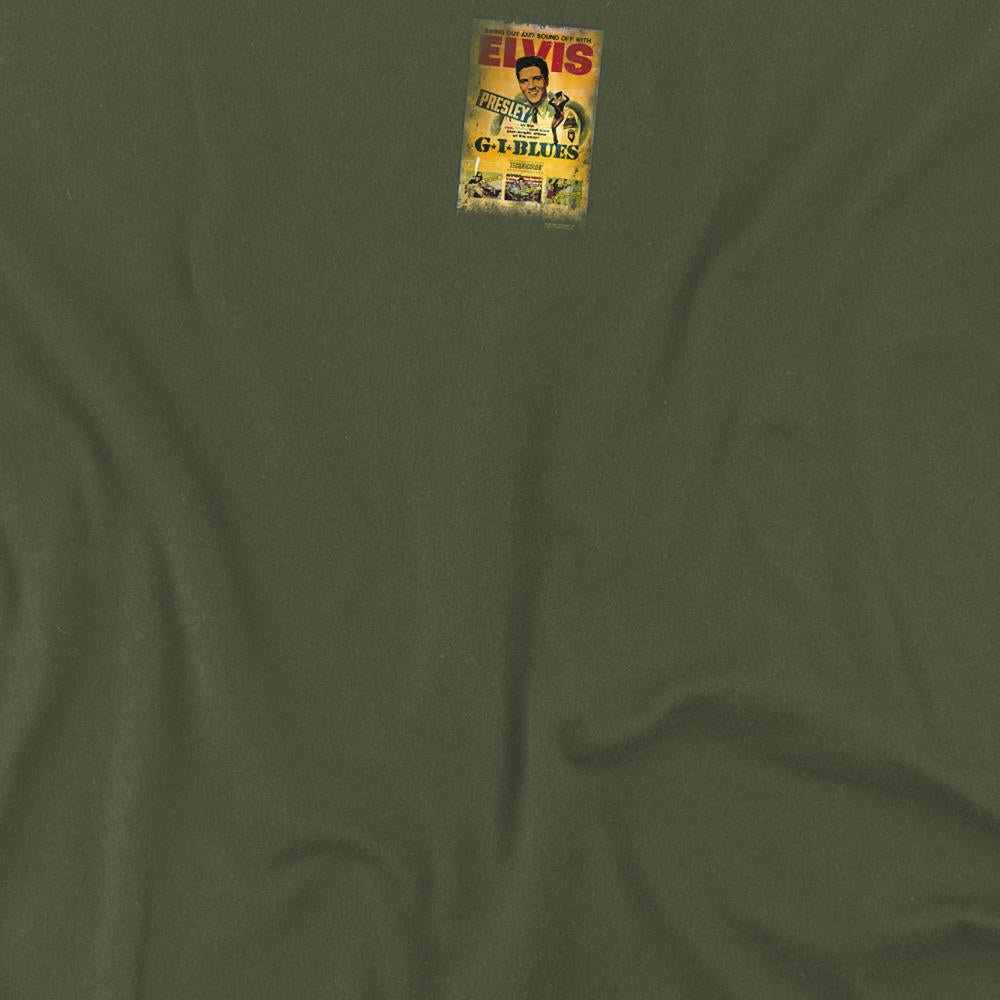 Military Green - Side - Elvis Presley Unisex Adult Gi Blues Poster T-Shirt
