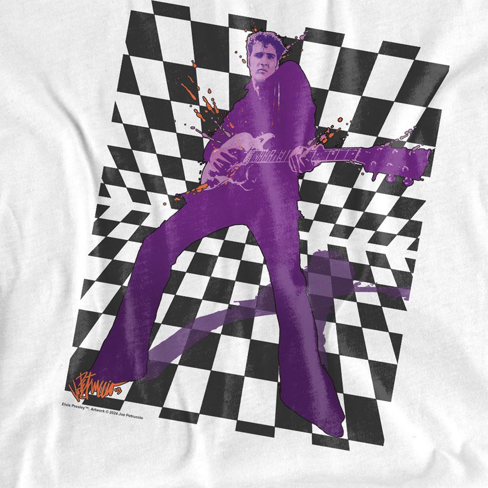 White - Side - Elvis Presley Unisex Adult Lets Rock T-Shirt