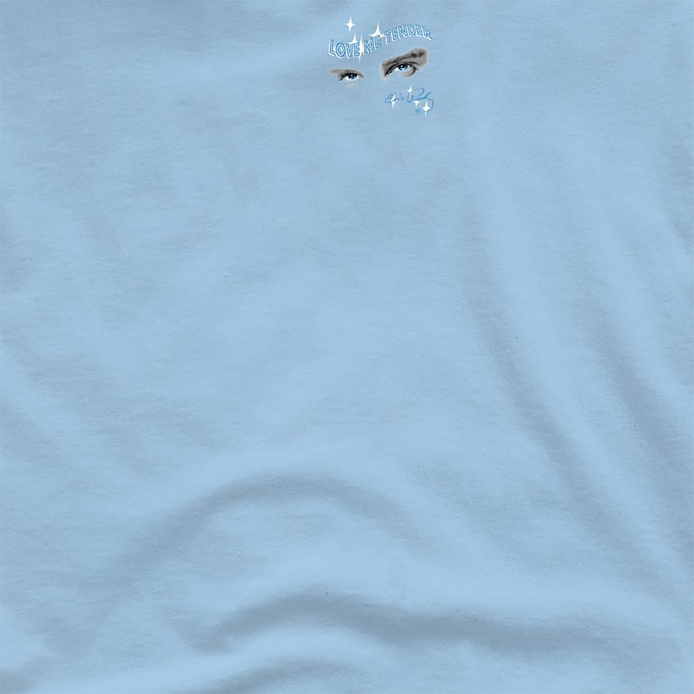 Light Blue - Side - Elvis Presley Unisex Adult Tender Eyes T-Shirt