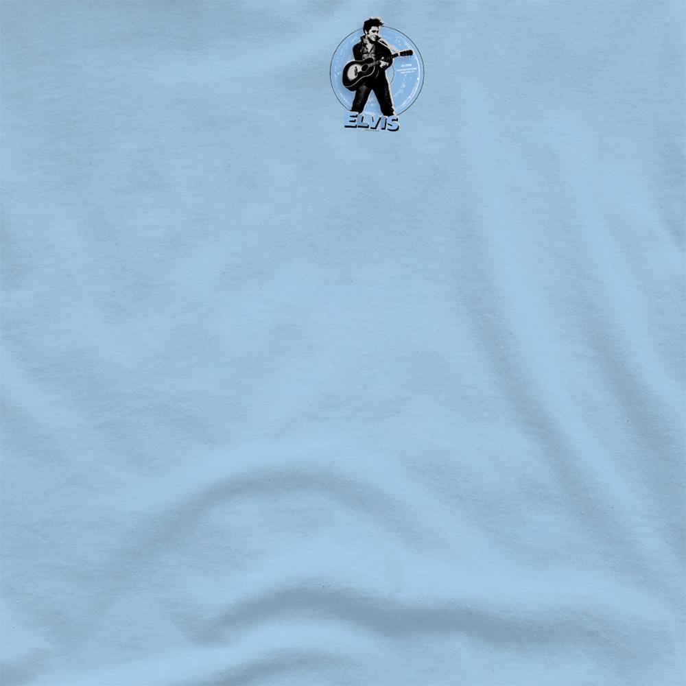 Light Blue - Side - Elvis Presley Unisex Adult 45 Rpm T-Shirt