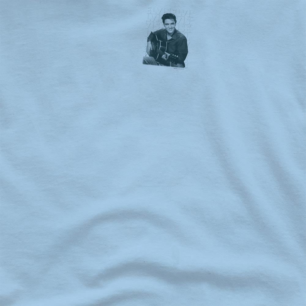 Light Blue - Side - Elvis Presley Unisex Adult Repeat T-Shirt