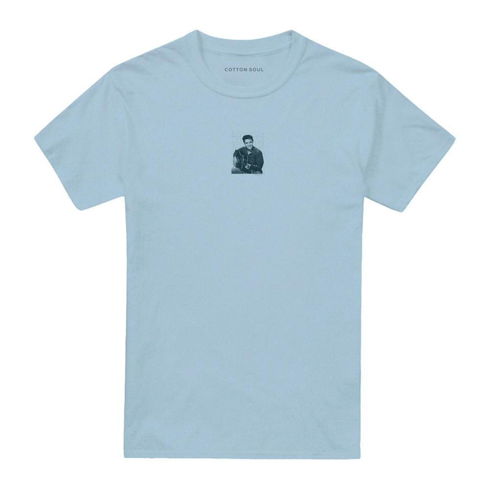 Light Blue - Front - Elvis Presley Unisex Adult Repeat T-Shirt