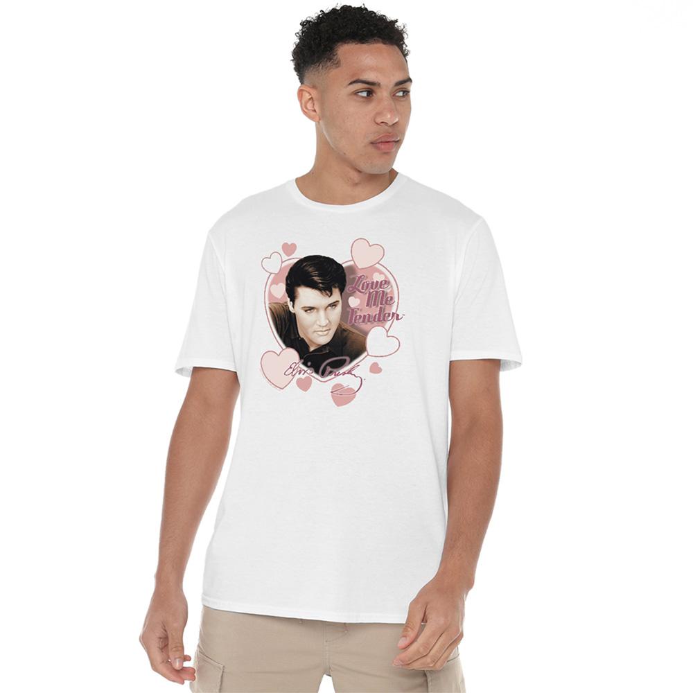 White - Back - Elvis Presley Unisex Adult Love Me Tender T-Shirt