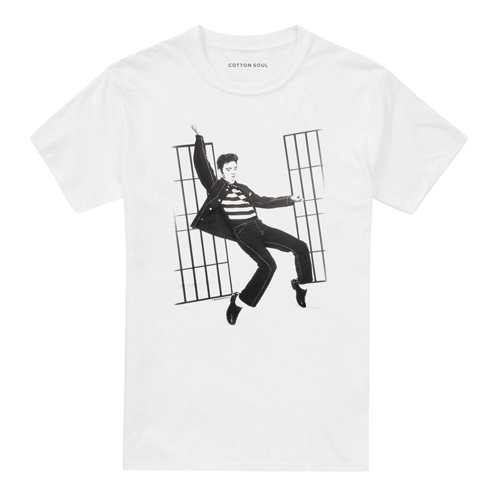 White - Front - Elvis Presley Unisex Adult Jailhouse Rock T-Shirt