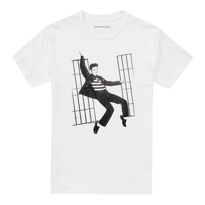 White - Front - Elvis Presley Unisex Adult Jailhouse Rock T-Shirt