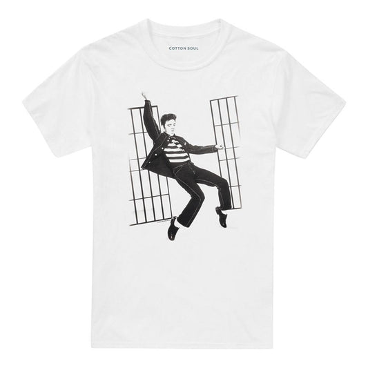 White - Front - Elvis Presley Unisex Adult Jailhouse Rock T-Shirt