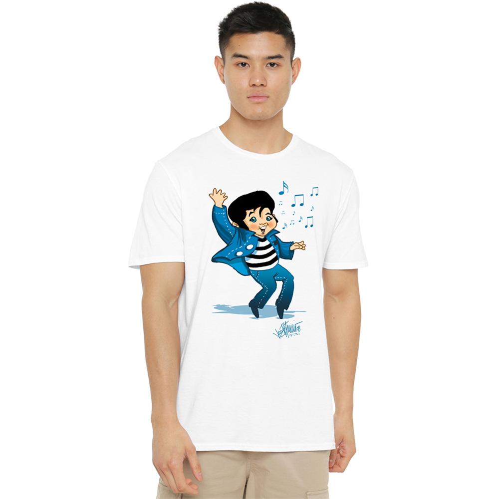 White - Back - Elvis Presley Unisex Adult Lil Jailbird T-Shirt