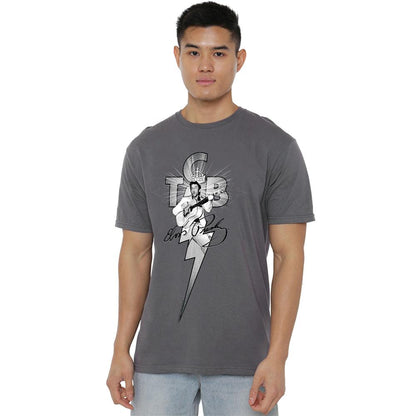 Charcoal - Back - Elvis Presley Unisex Adult TCB Ornate T-Shirt