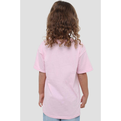 Pink - Back - Disney Princess Childrens-Kids Besties Shine Ariel Rapunzel Tiana T-Shirt