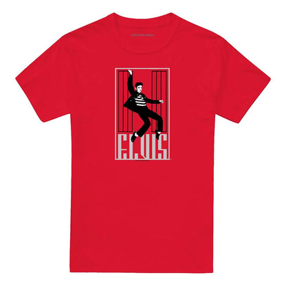 Red - Front - Elvis Presley Unisex Adult One Jailhouse T-Shirt