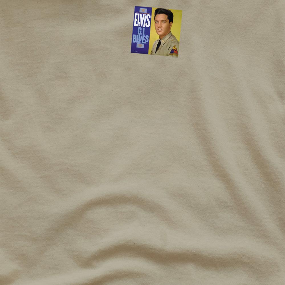 Safari Green - Side - Elvis Presley Unisex Adult Gi Blues Album T-Shirt