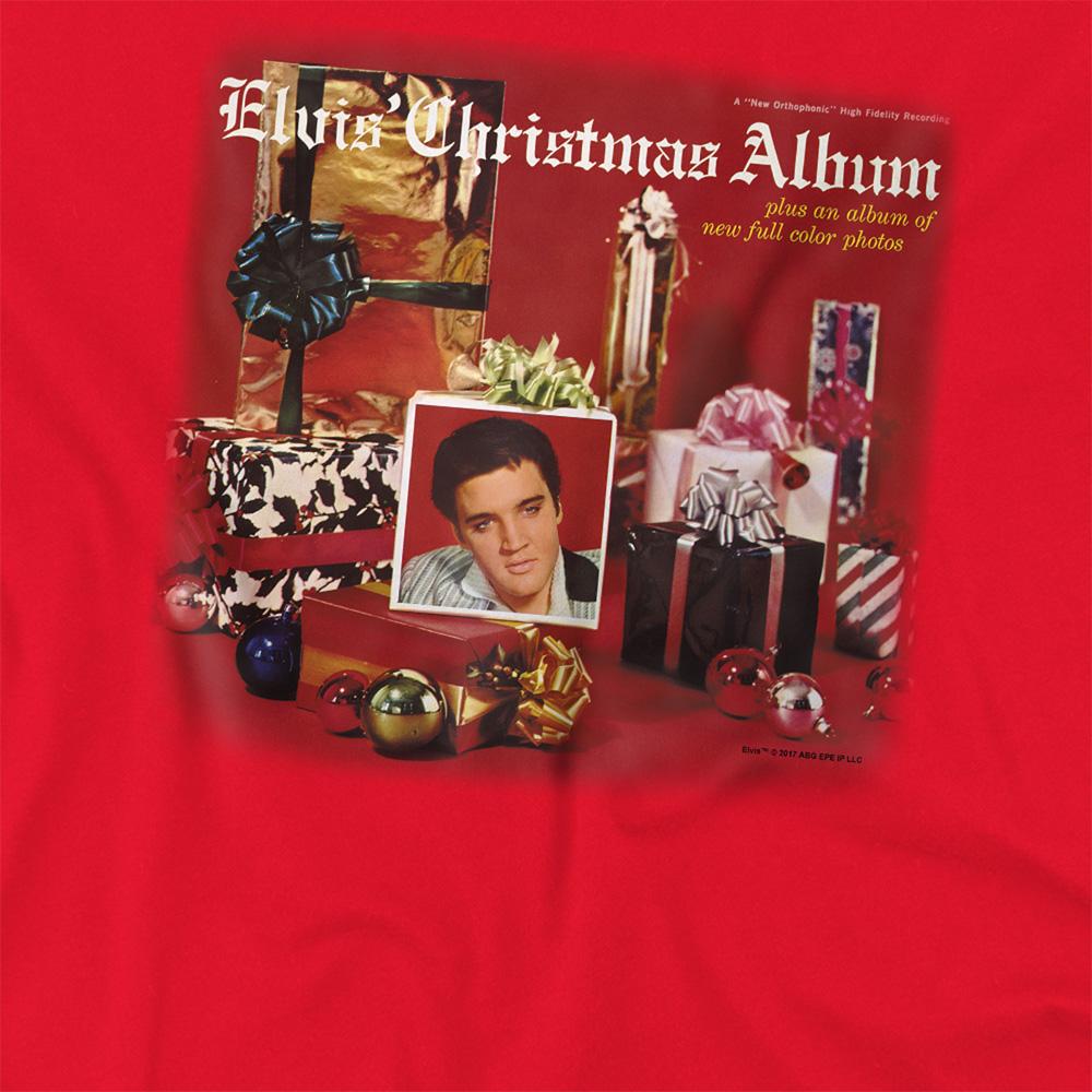 Red - Side - Elvis Presley Unisex Adult Album Christmas T-Shirt