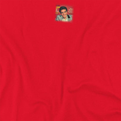 Red - Side - Elvis Presley Unisex Adult Jailhouse Rock 45 T-Shirt