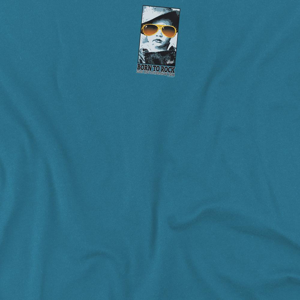 Slate - Side - Elvis Presley Unisex Adult Born To Rock T-Shirt