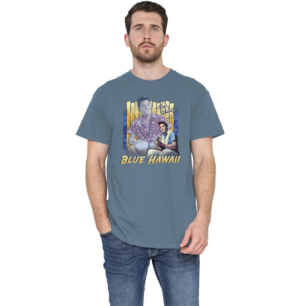 Carolina Blue - Back - Elvis Presley Unisex Adult Blue Hawaii T-Shirt