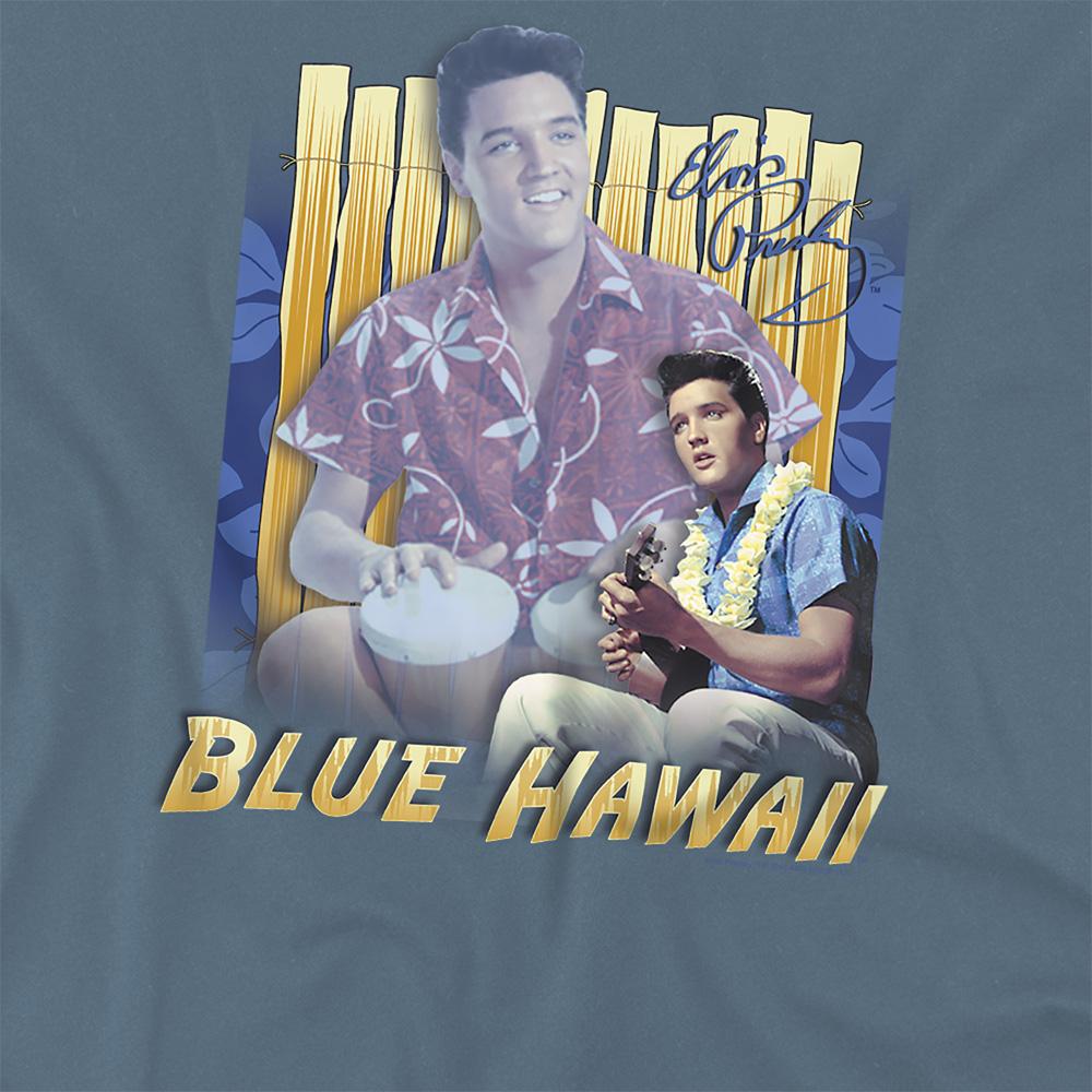 Carolina Blue - Side - Elvis Presley Unisex Adult Blue Hawaii T-Shirt