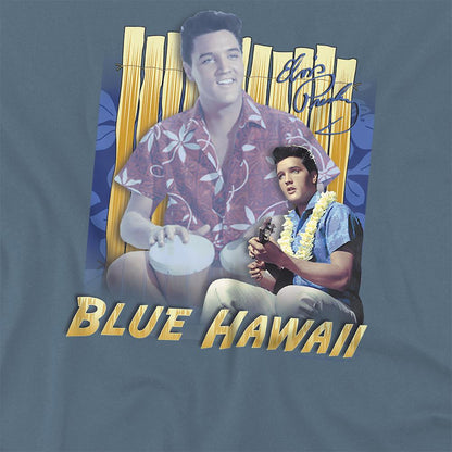Carolina Blue - Side - Elvis Presley Unisex Adult Blue Hawaii T-Shirt